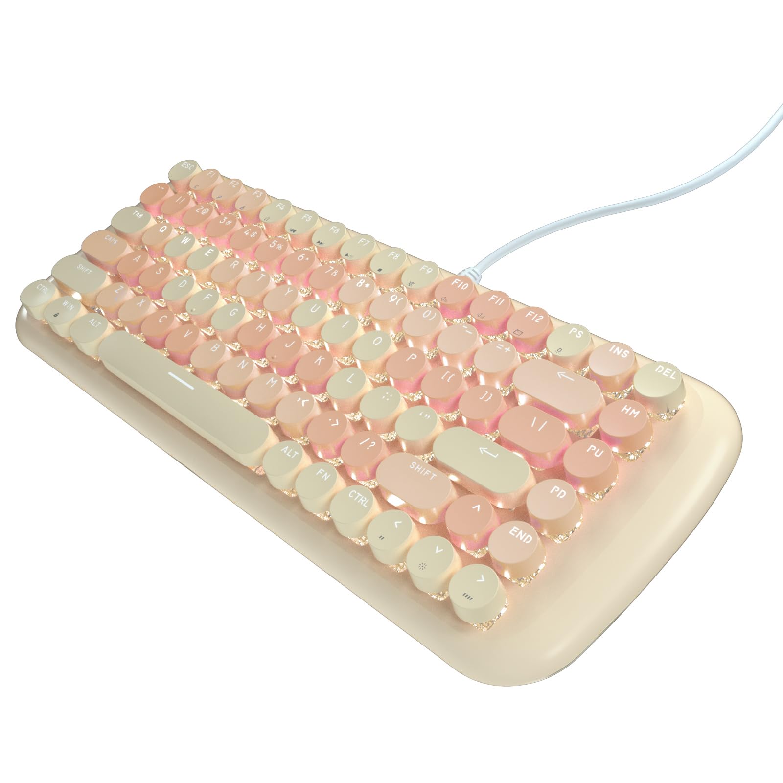 Amazon | 可愛いレディース 有線キーボード ポータブルな 84